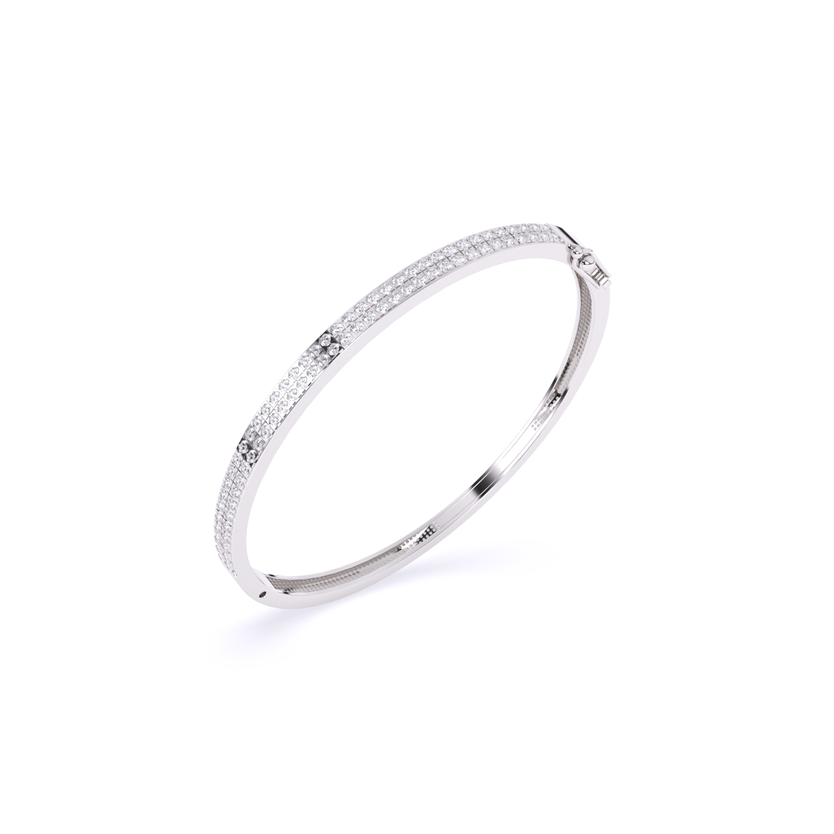 Eternity Two-Row Diamond Bangle