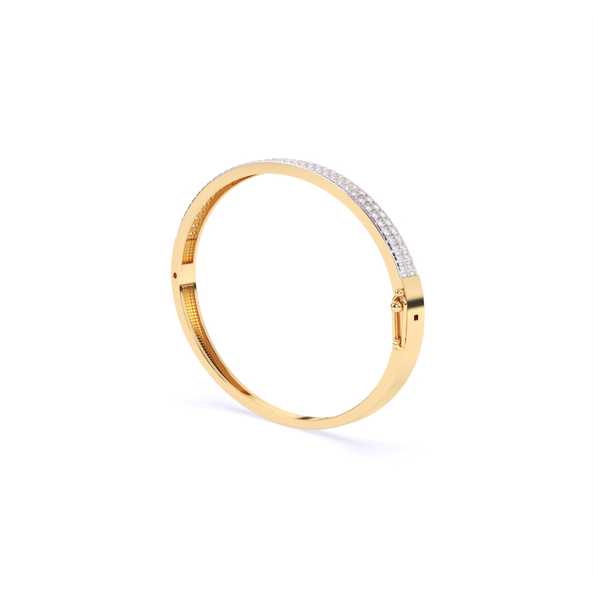 Eternity Two-Row Diamond Bangle