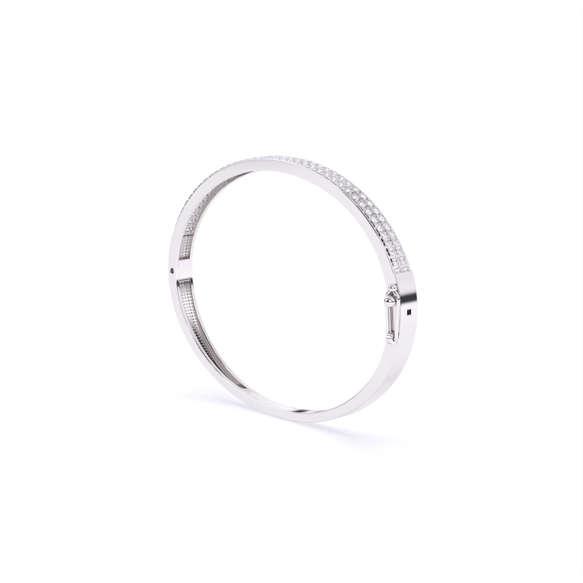 Eternity Two-Row Diamond Bangle