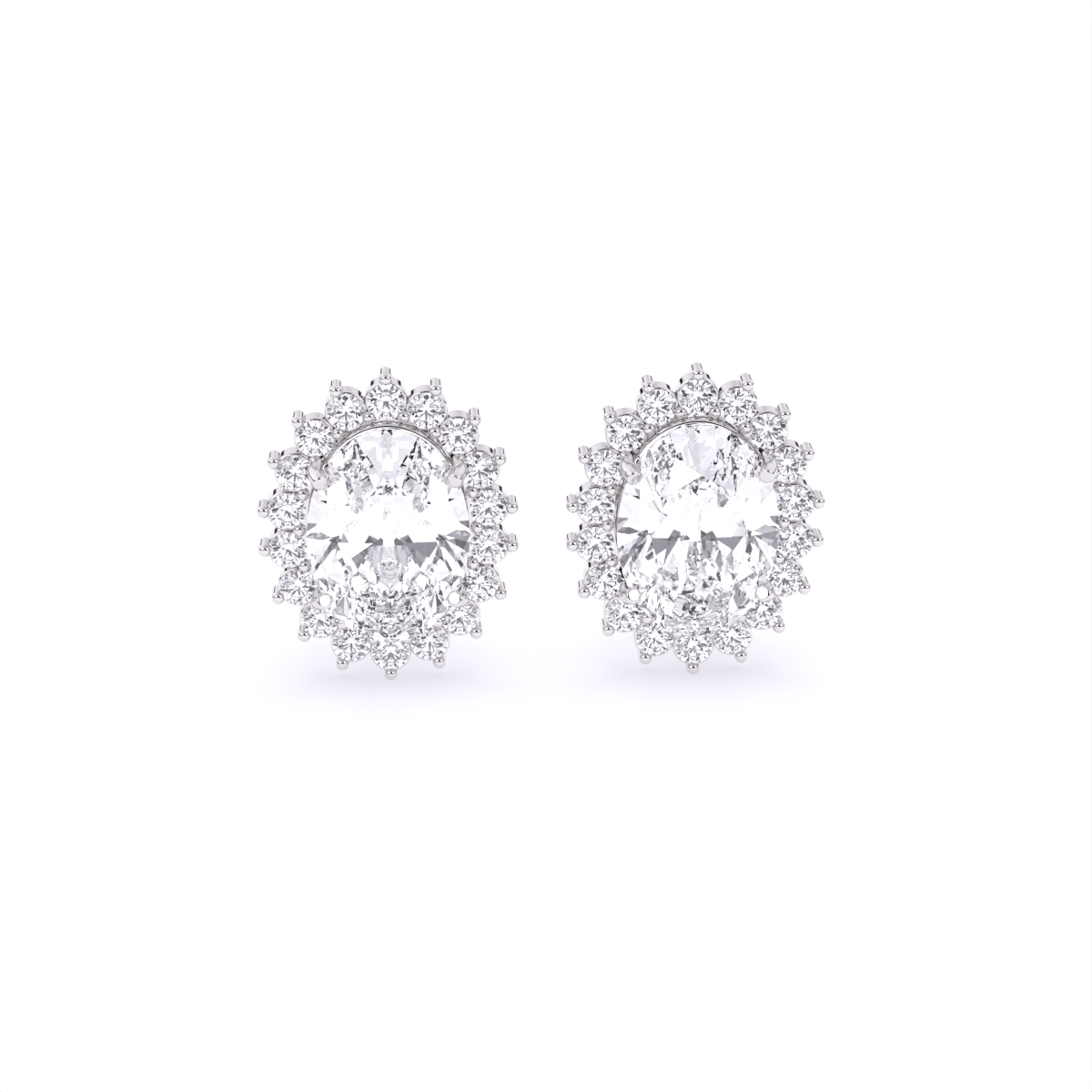 Petite Halo Diamond Studs
