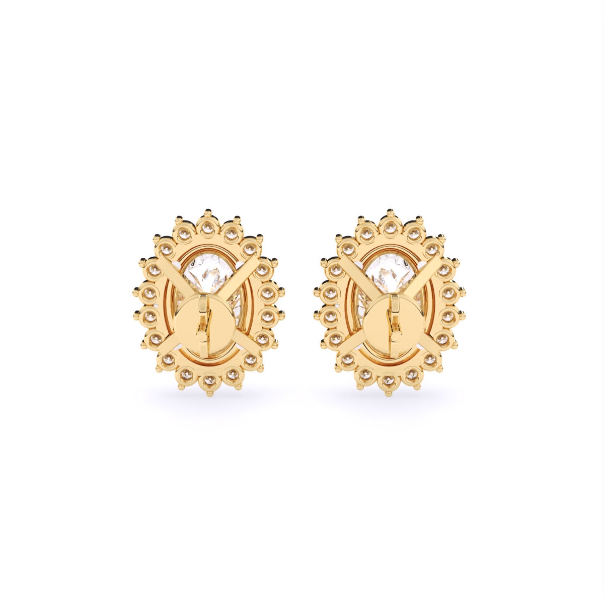 Petite Halo Diamond Studs