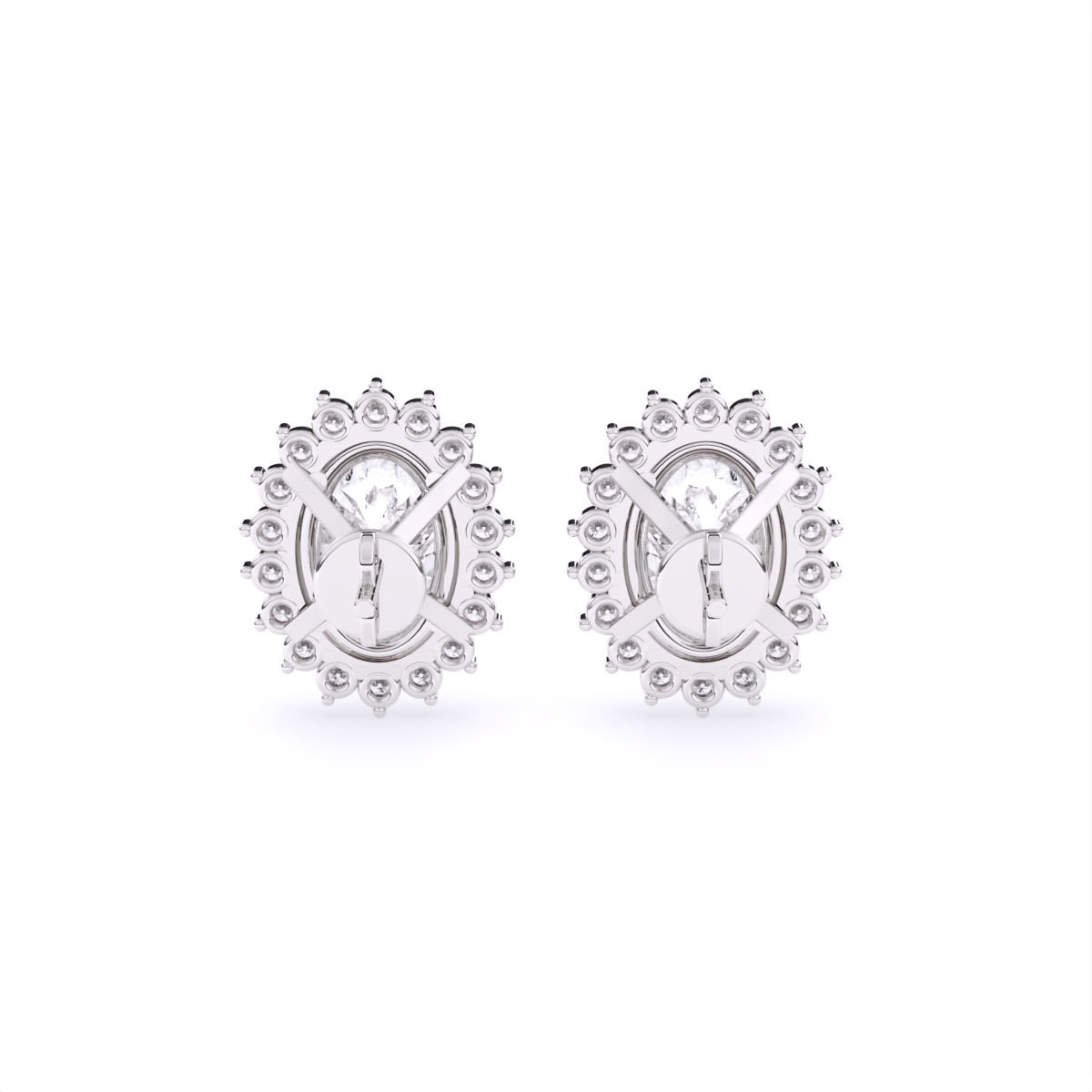Petite Halo Diamond Studs