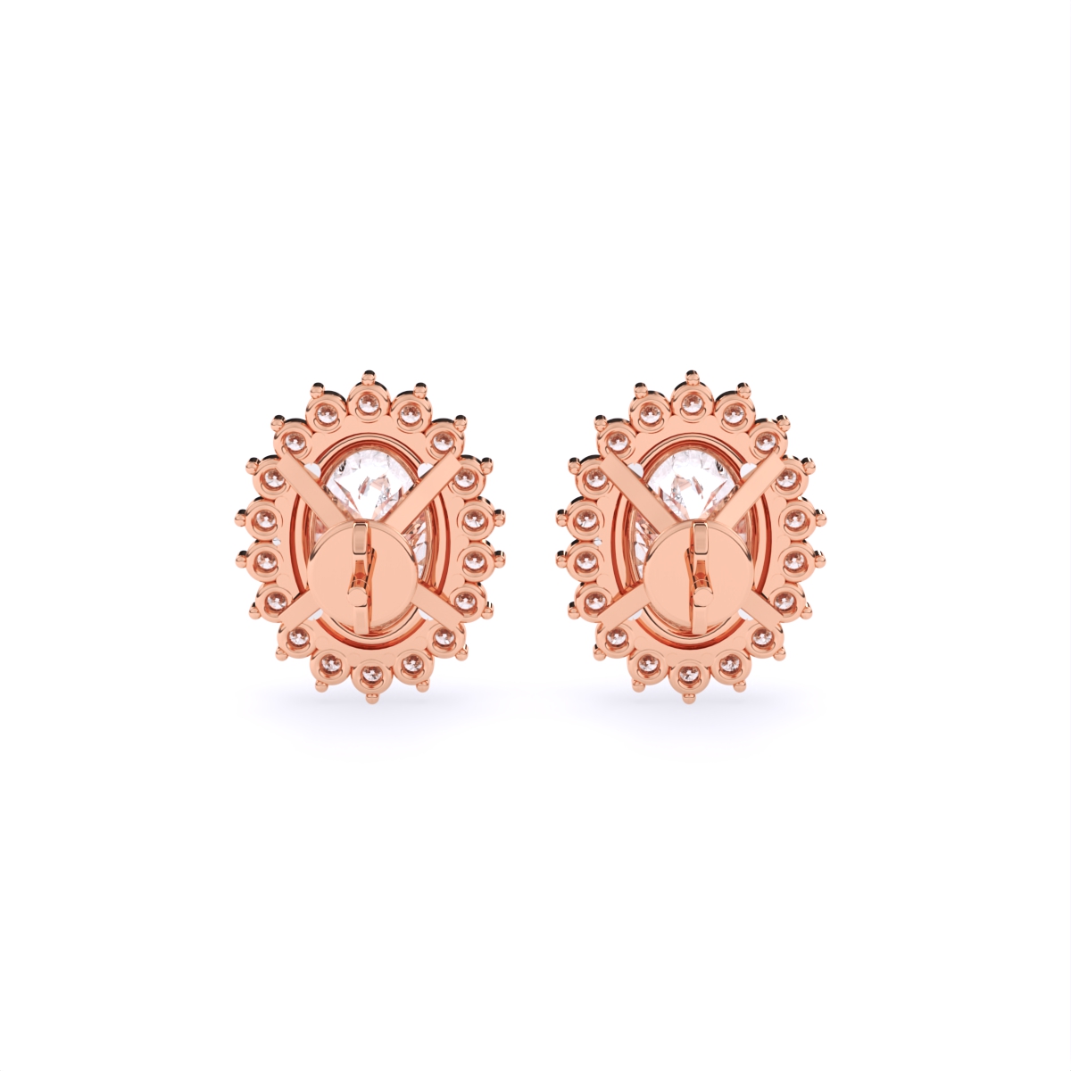 Petite Halo Diamond Studs
