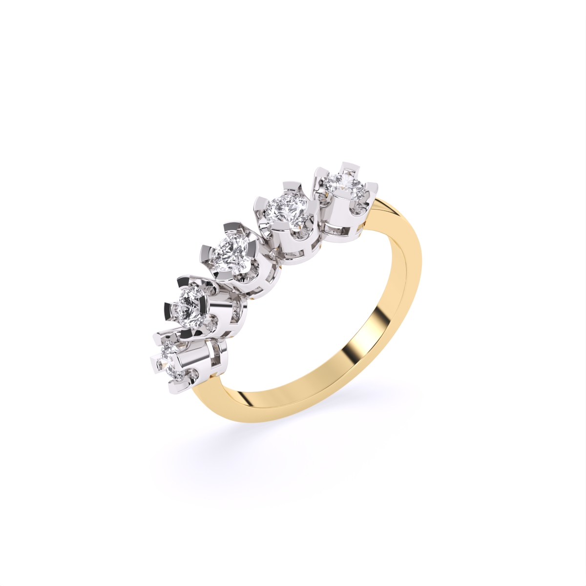 Delicate Five-Stone Diamond Band
