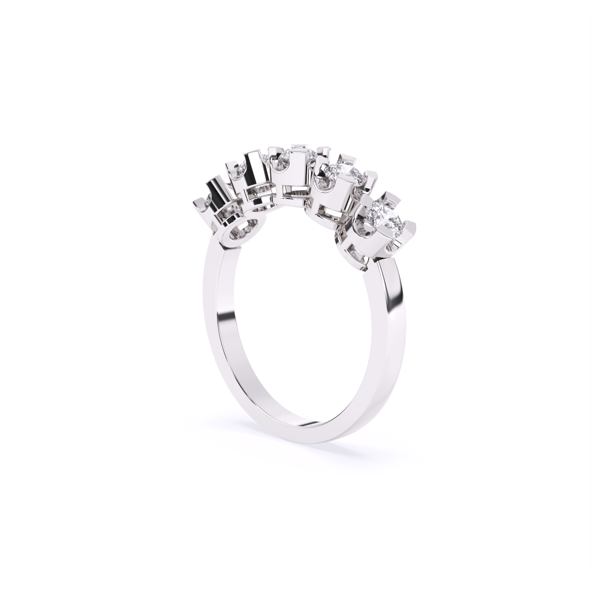 Delicate Five-Stone Diamond Band