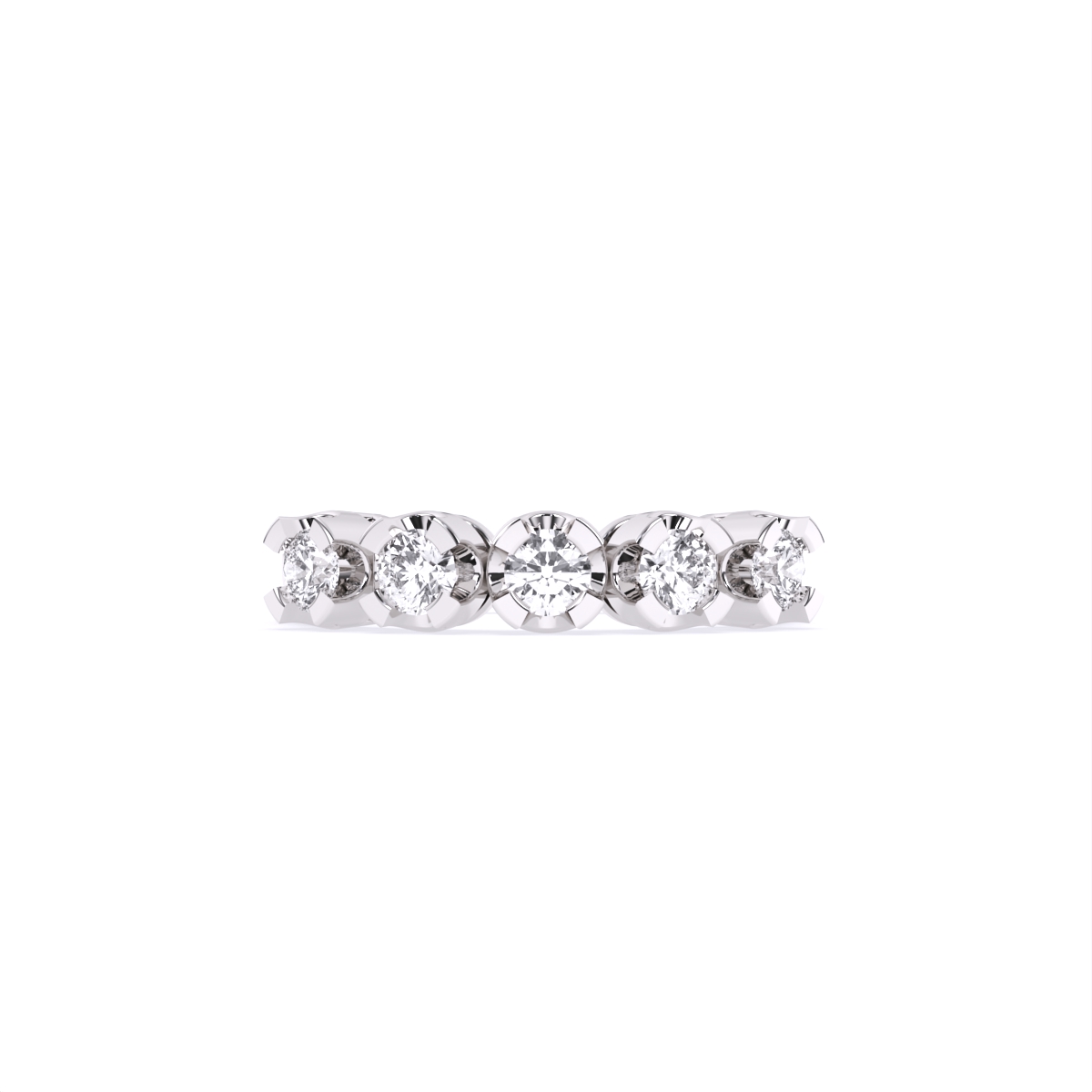 Delicate Five-Stone Diamond Band