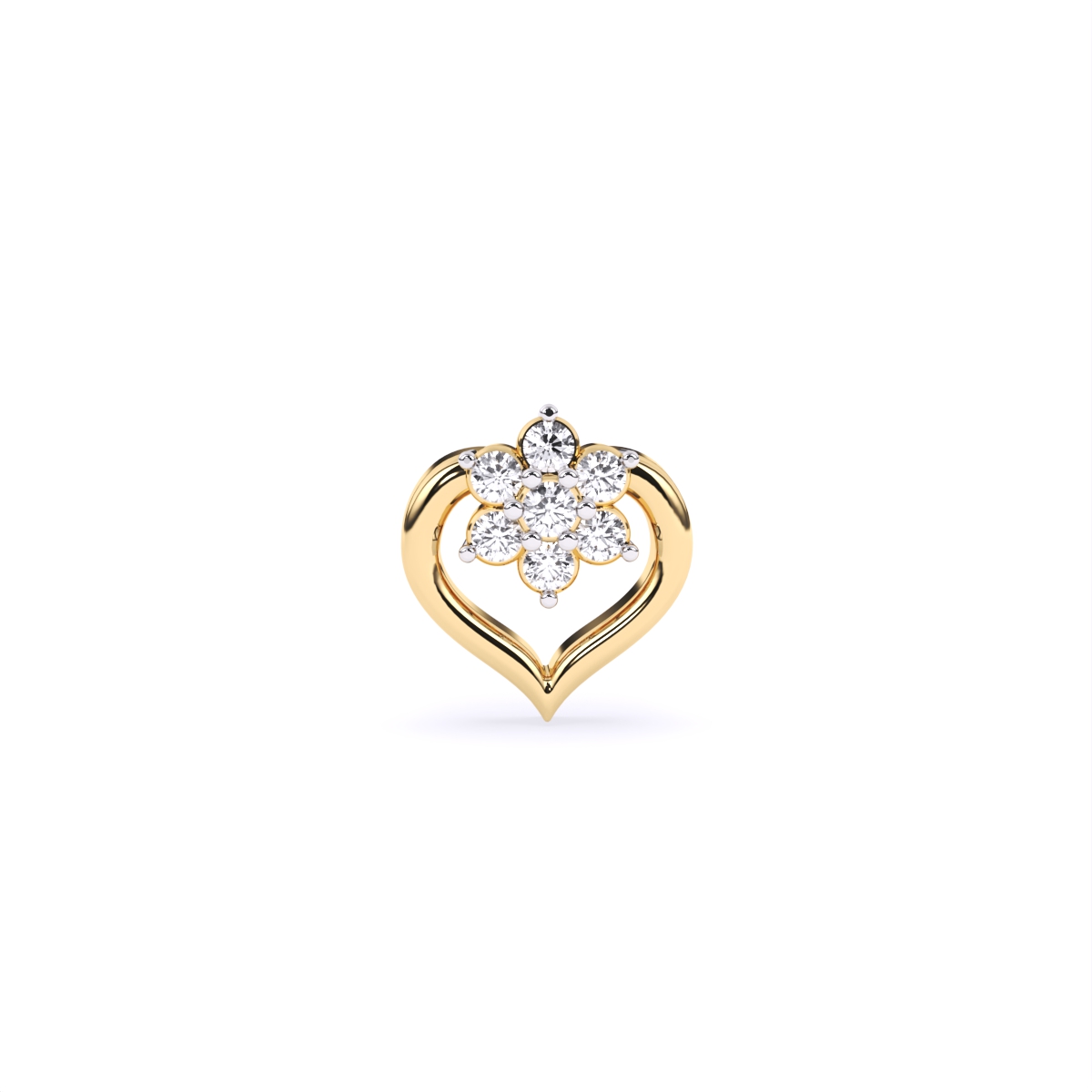 Blossom Heart Stud Nosepin