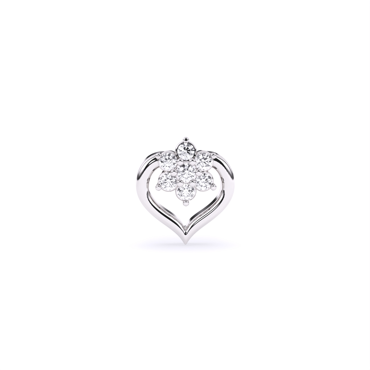 Blossom Heart Stud Nosepin