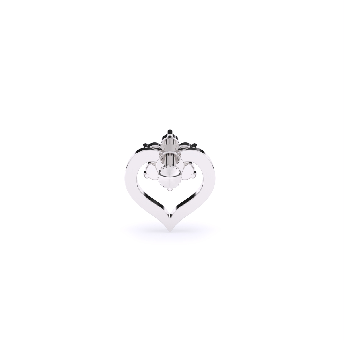 Blossom Heart Stud Nosepin