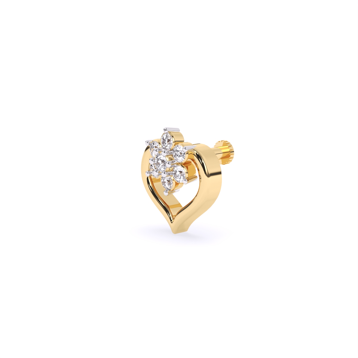 Blossom Heart Stud Nosepin
