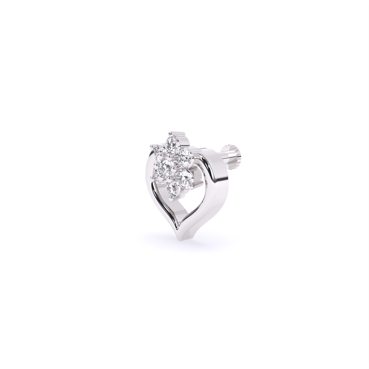 Blossom Heart Stud Nosepin