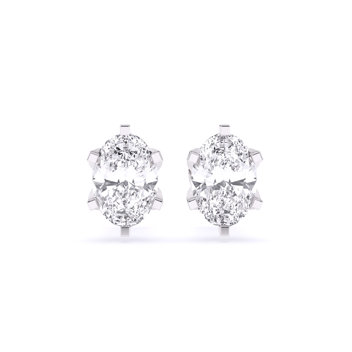 Celeste Oval Diamond Studs