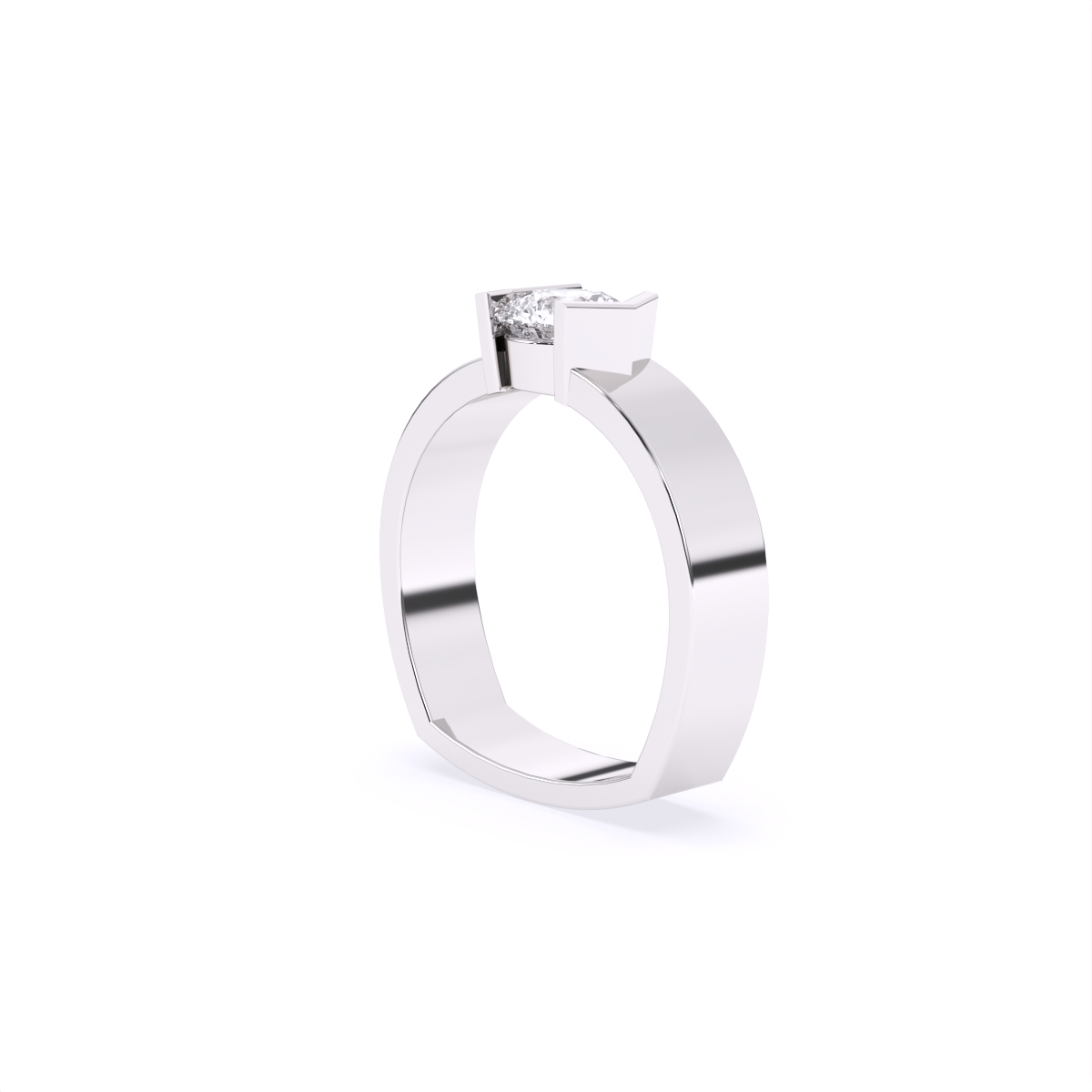 Men's Solitaire Rose Lab Diamond Couple Ring