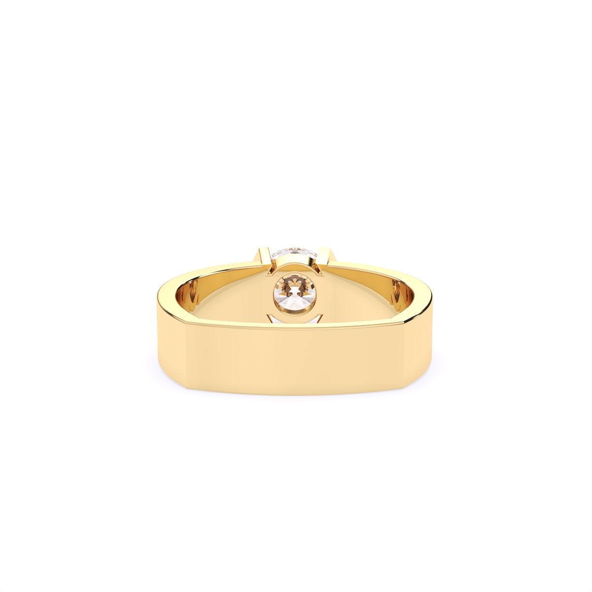 Men's Solitaire Rose Lab Diamond Couple Ring