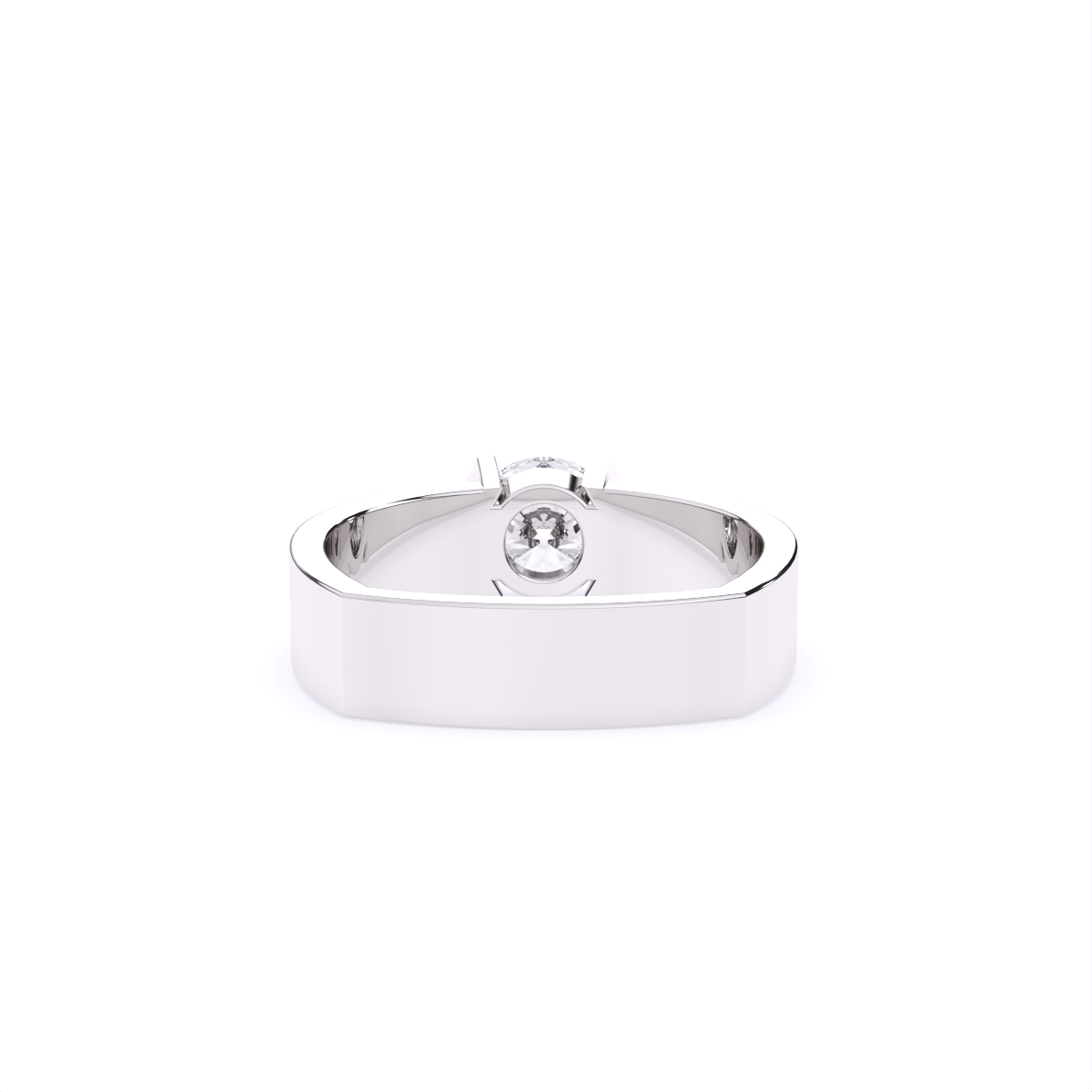 Men's Solitaire Rose Lab Diamond Couple Ring