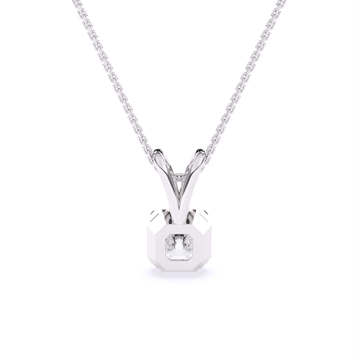 Aurora Radiant Diamond Pendant