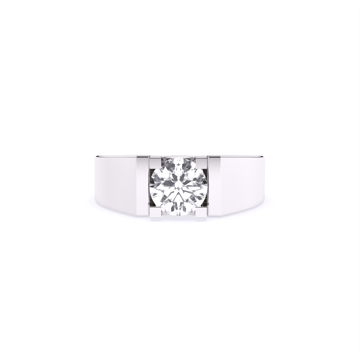 Two-Tone Solitaire Diamond Ring