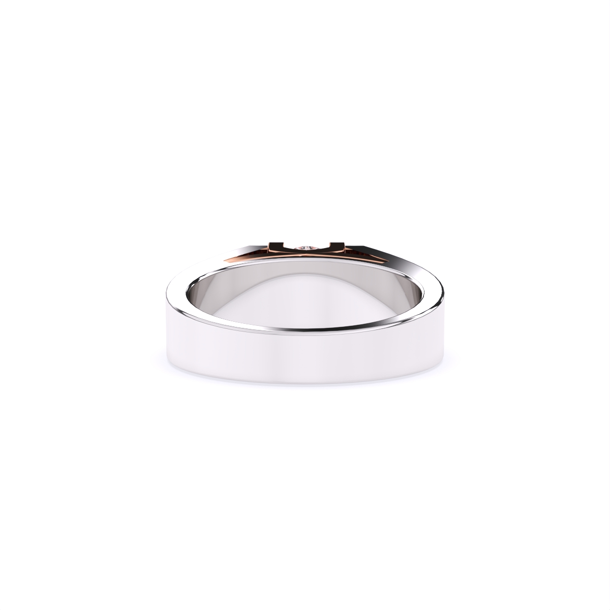 Two-Tone Solitaire Diamond Ring