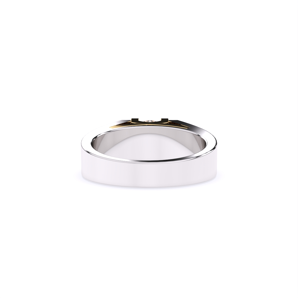 Two-Tone Solitaire Diamond Ring