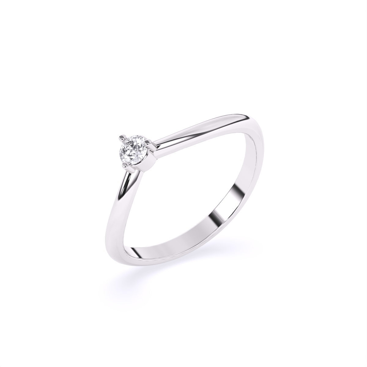 Minimalist Round Solitaire Ring
