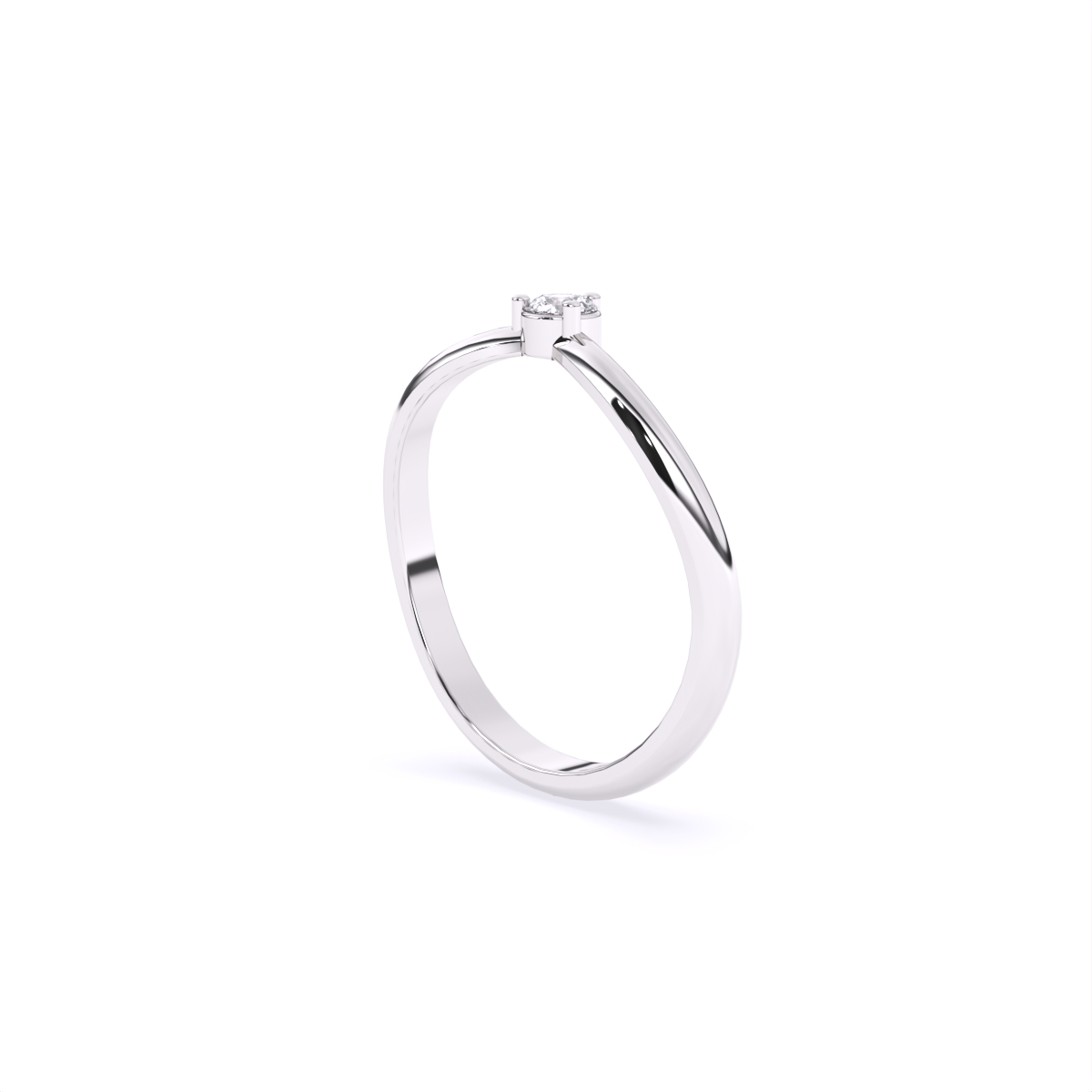 Minimalist Round Solitaire Ring