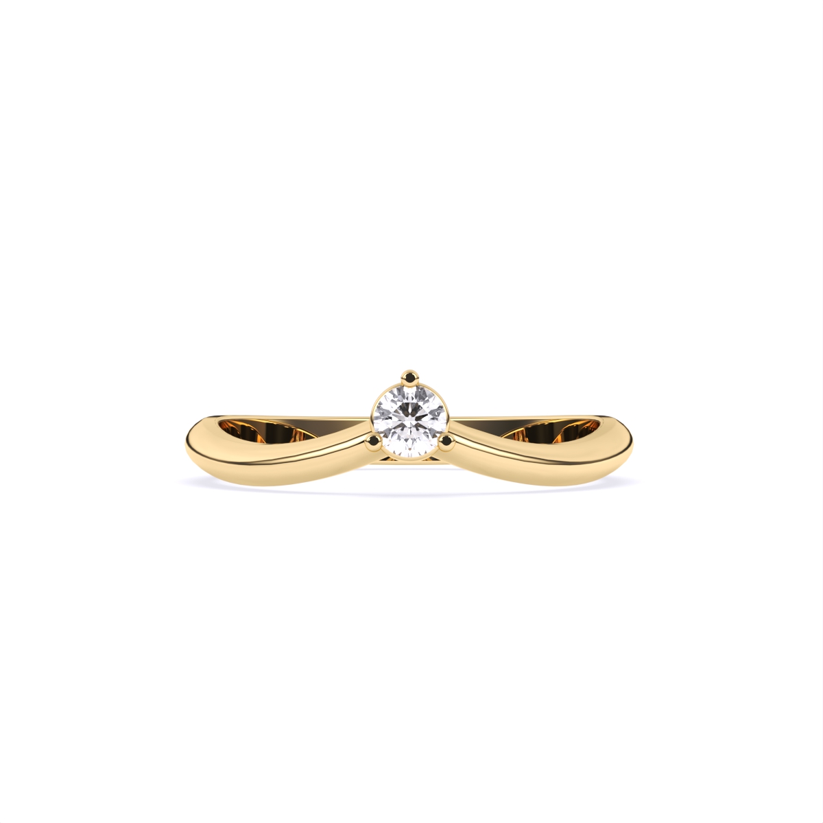Minimalist Round Solitaire Ring