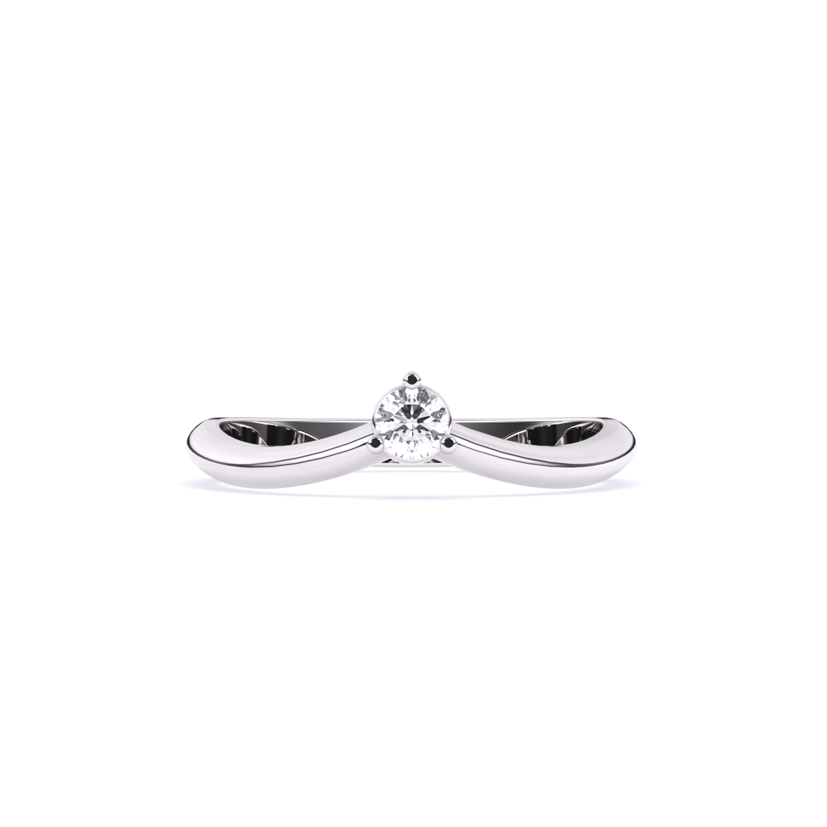 Minimalist Round Solitaire Ring