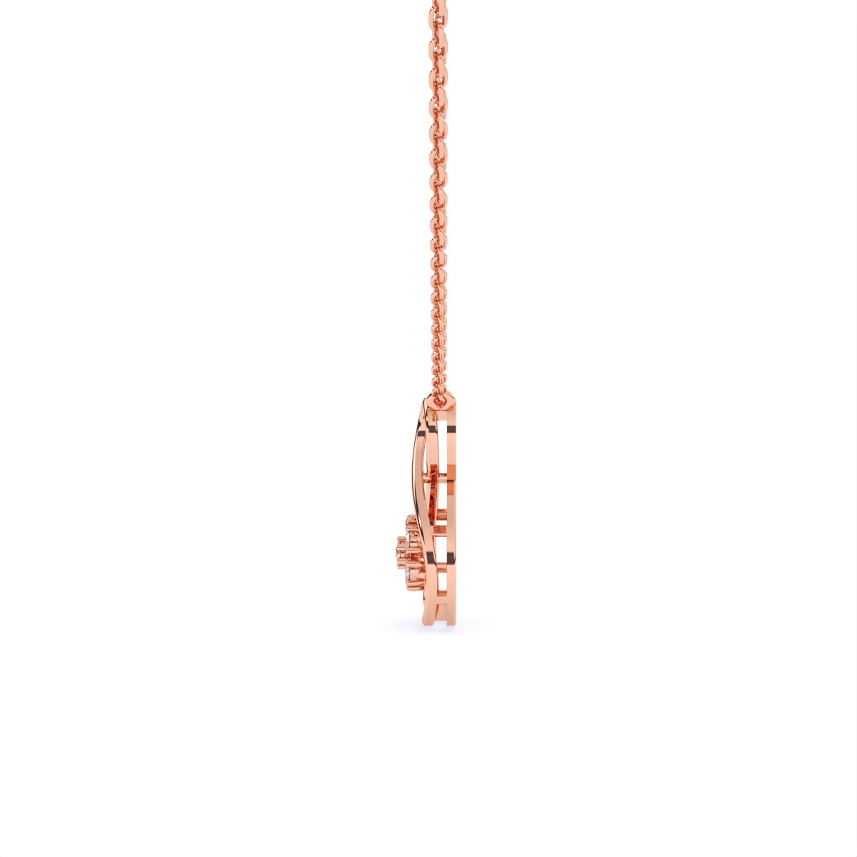 Floral Infinity Diamond Necklace