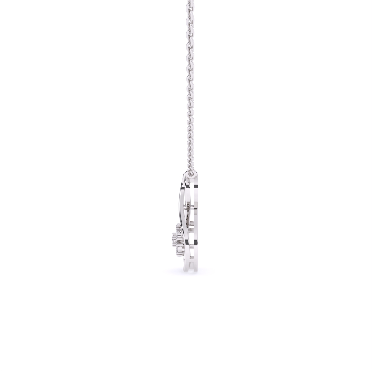 Floral Infinity Diamond Necklace