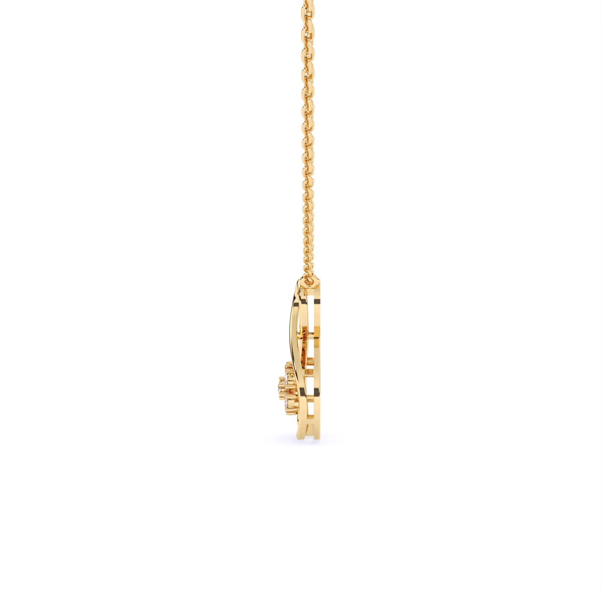 Floral Infinity Diamond Necklace