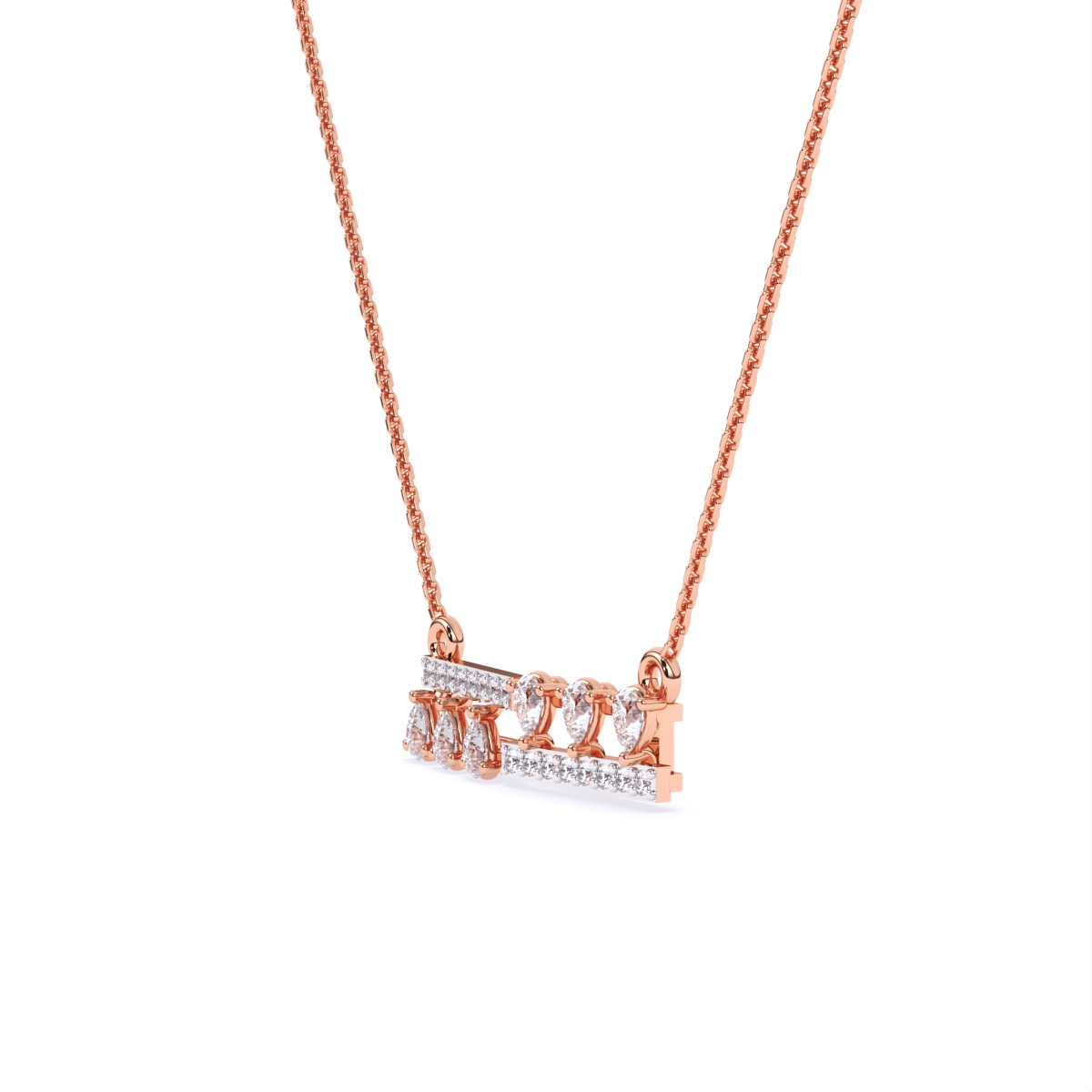 Pear-Cut Drop Diamond Necklace