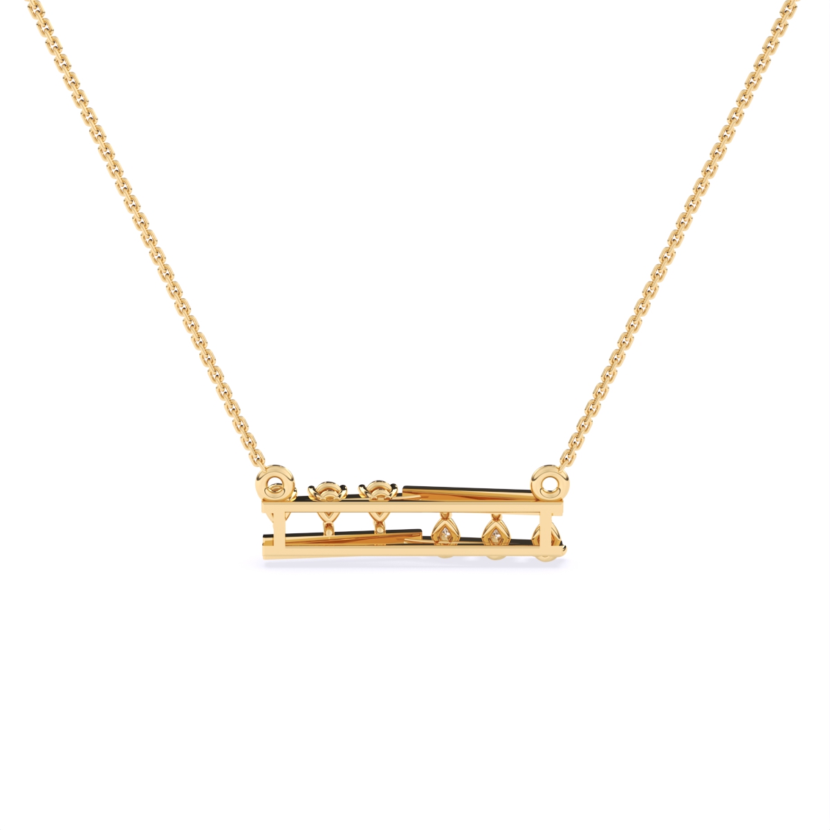 Pear-Cut Drop Diamond Necklace