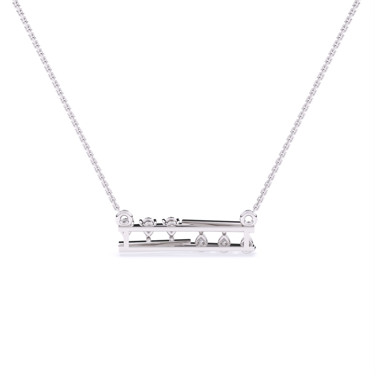 Pear-Cut Drop Diamond Necklace
