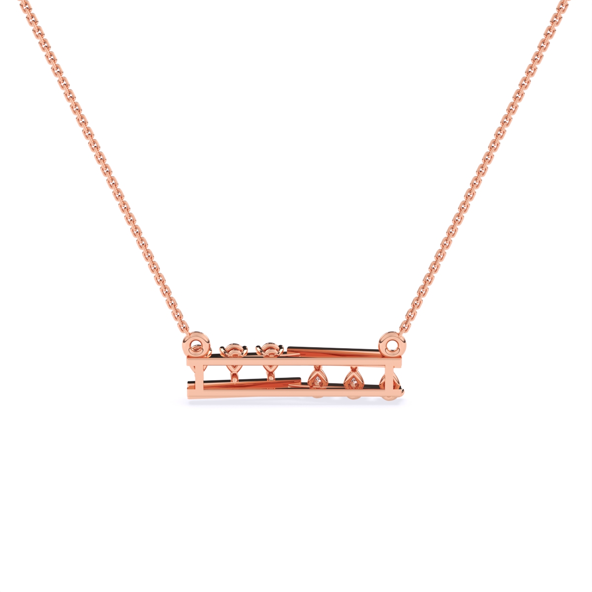 Pear-Cut Drop Diamond Necklace