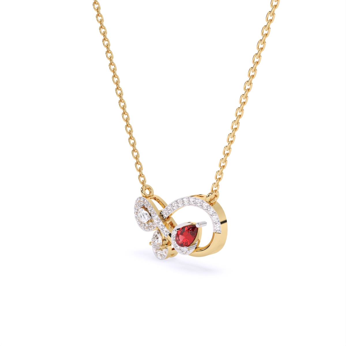 Beautiful Infinity Diamond Drop Pendant