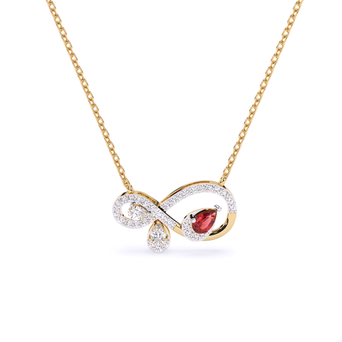 Beautiful Infinity Diamond Drop Pendant
