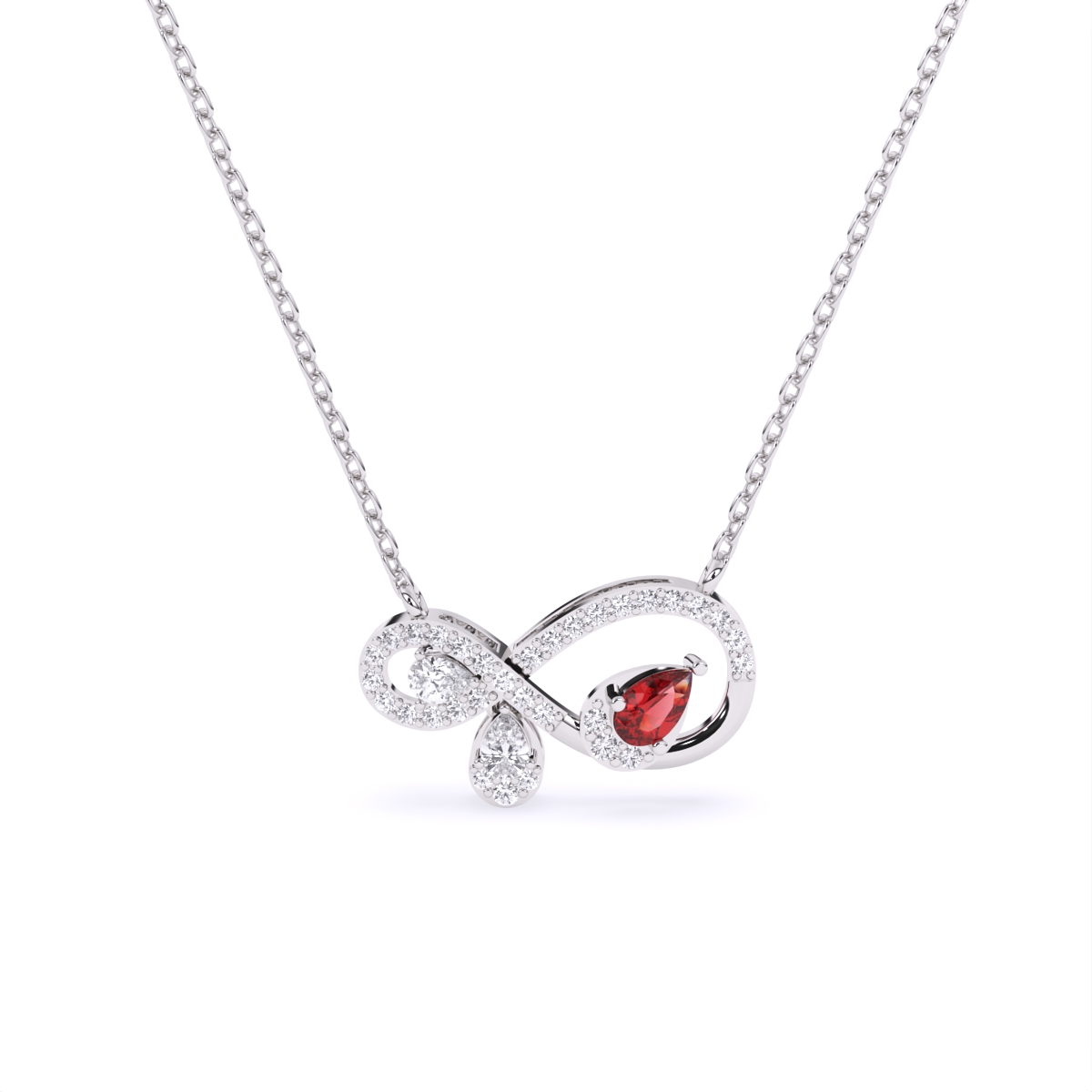 Beautiful Infinity Diamond Drop Pendant