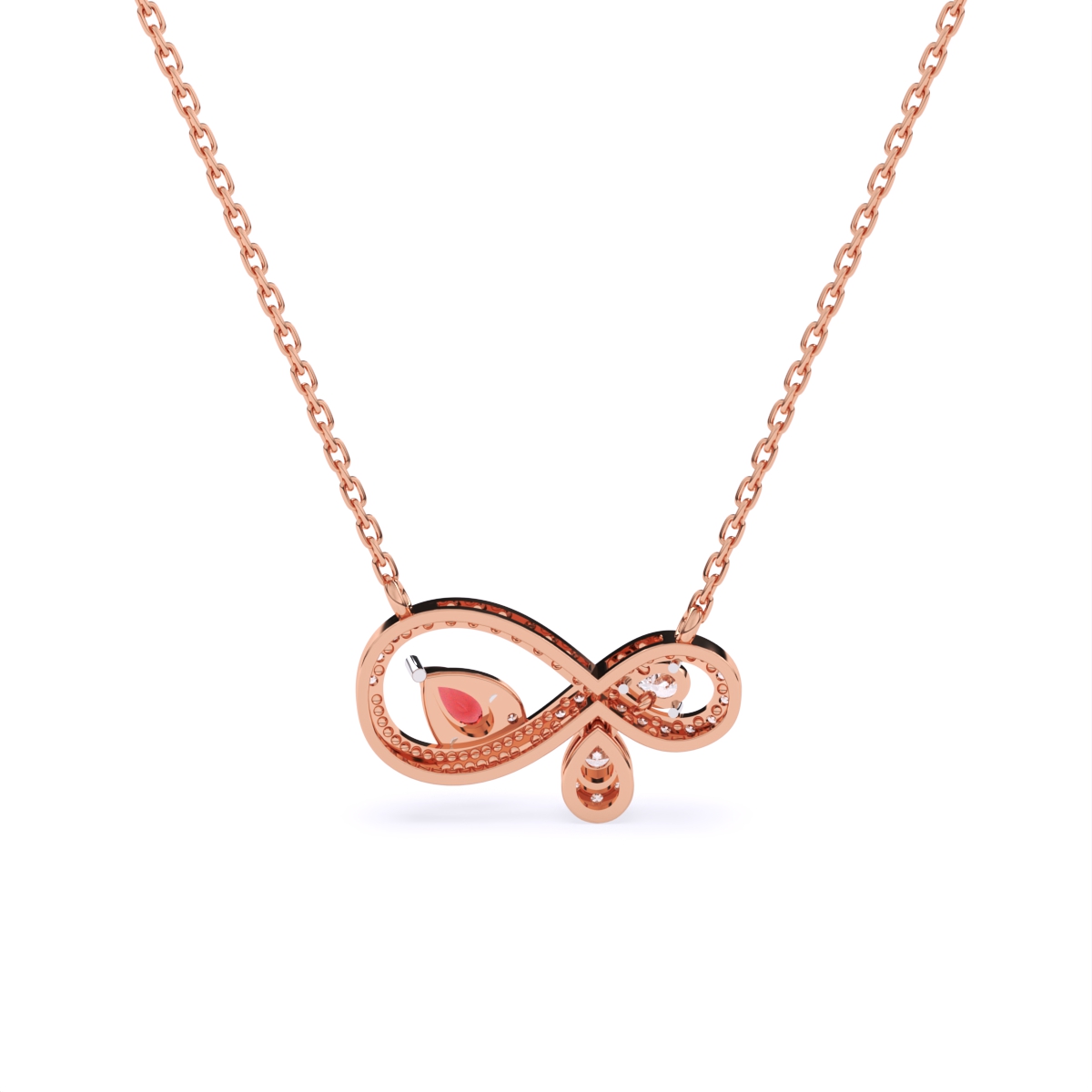 Beautiful Infinity Diamond Drop Pendant
