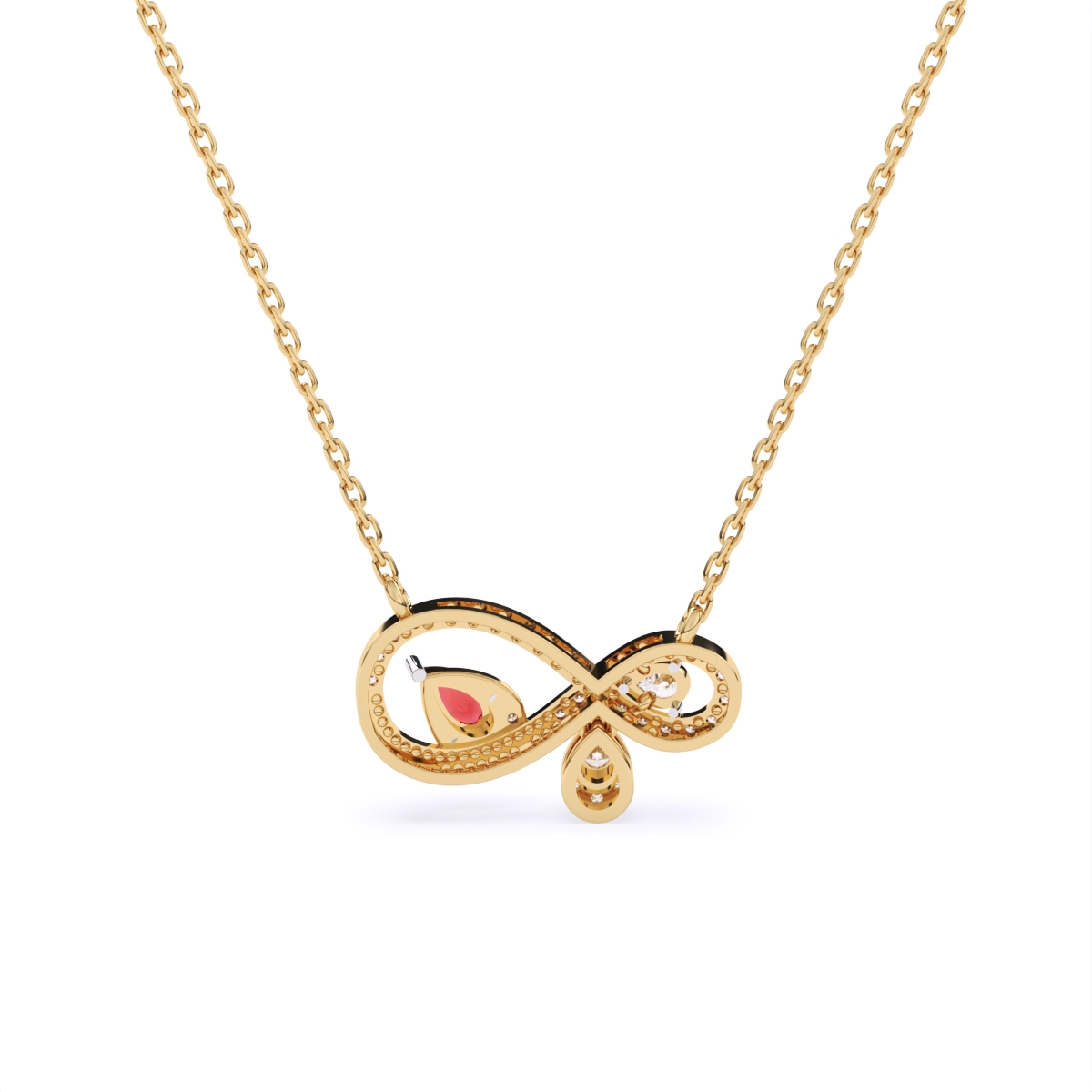 Beautiful Infinity Diamond Drop Pendant