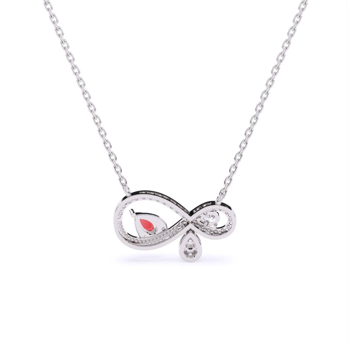 Beautiful Infinity Diamond Drop Pendant