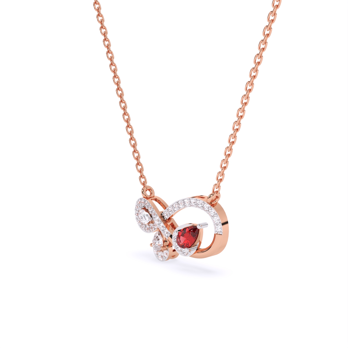 Beautiful Infinity Diamond Drop Pendant