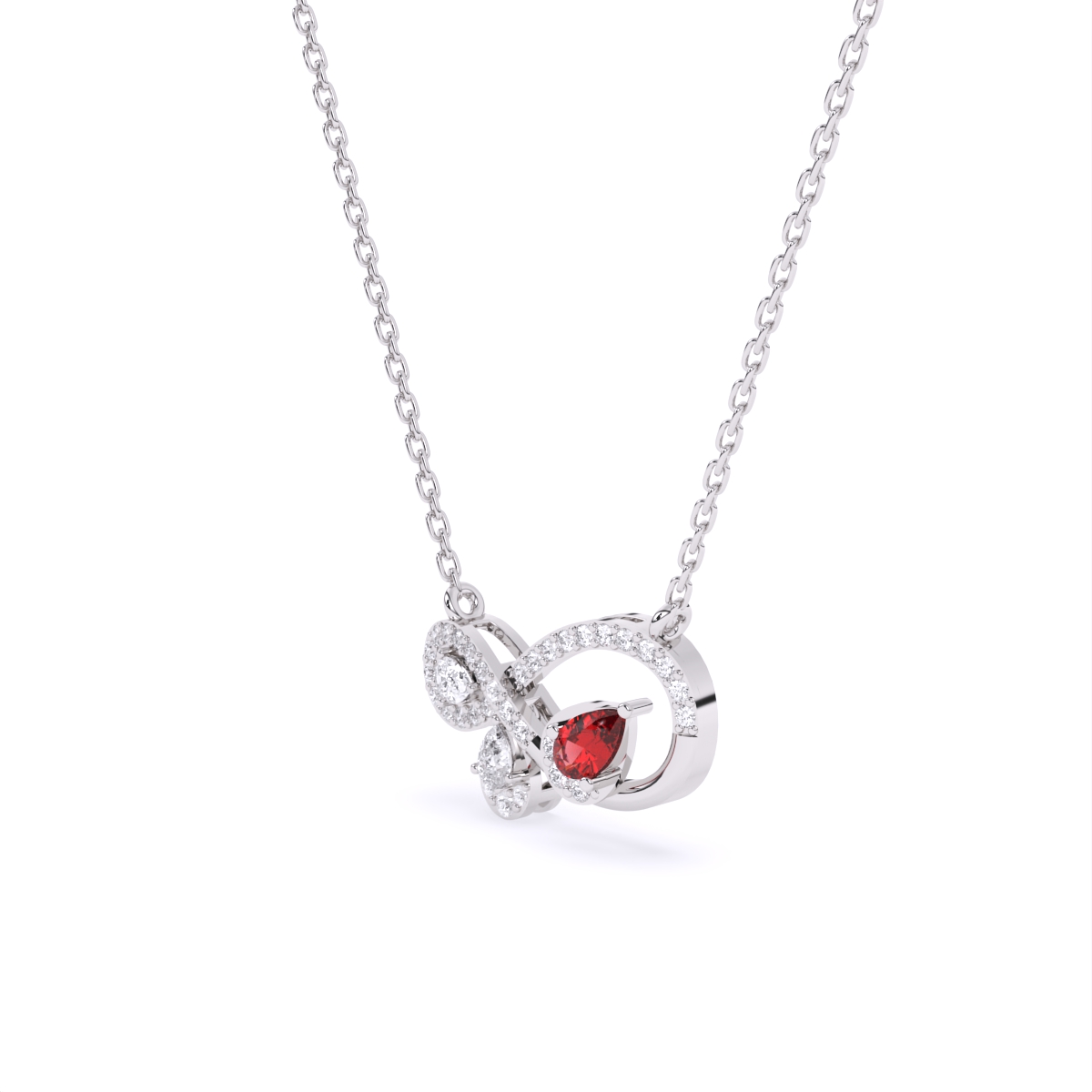 Beautiful Infinity Diamond Drop Pendant