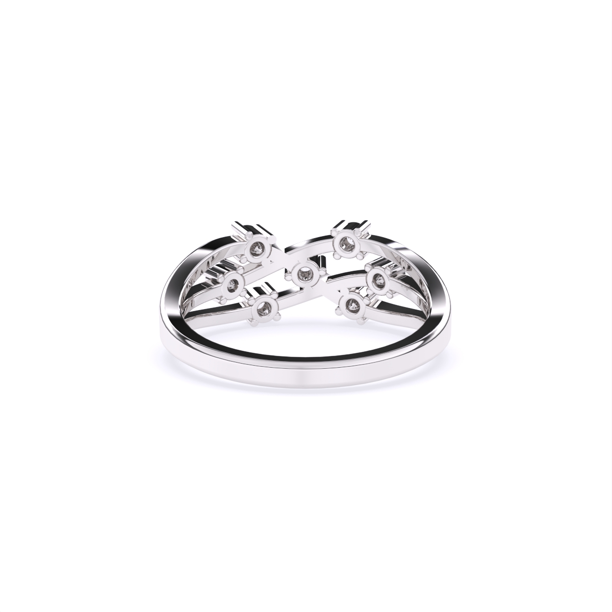 Chic Diamond Crisscross Ring