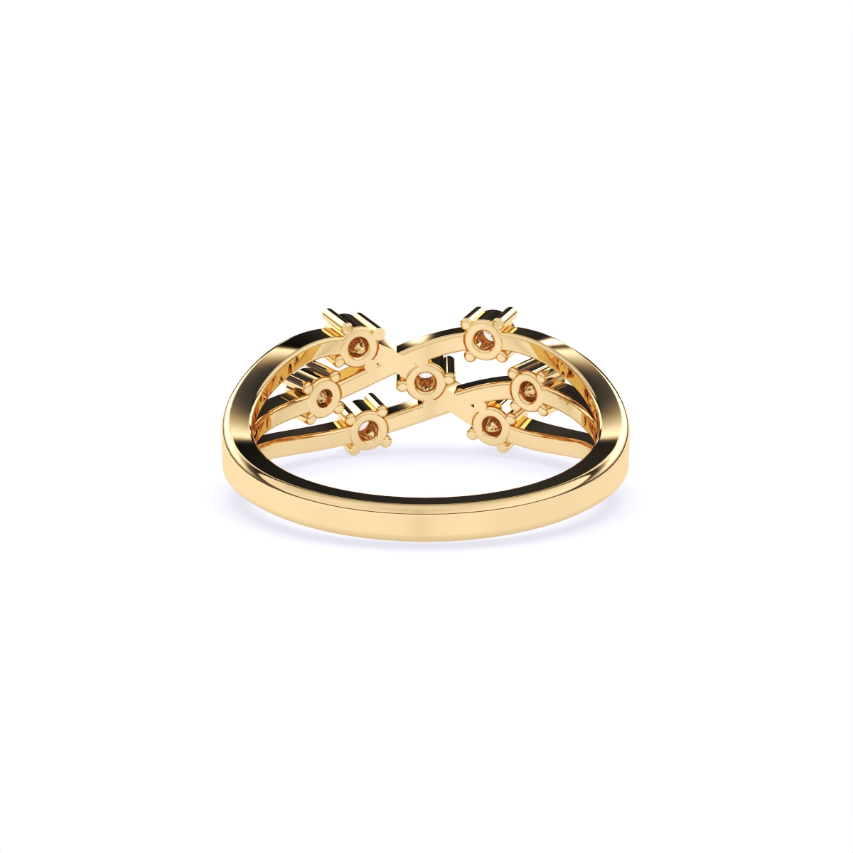Chic Diamond Crisscross Ring