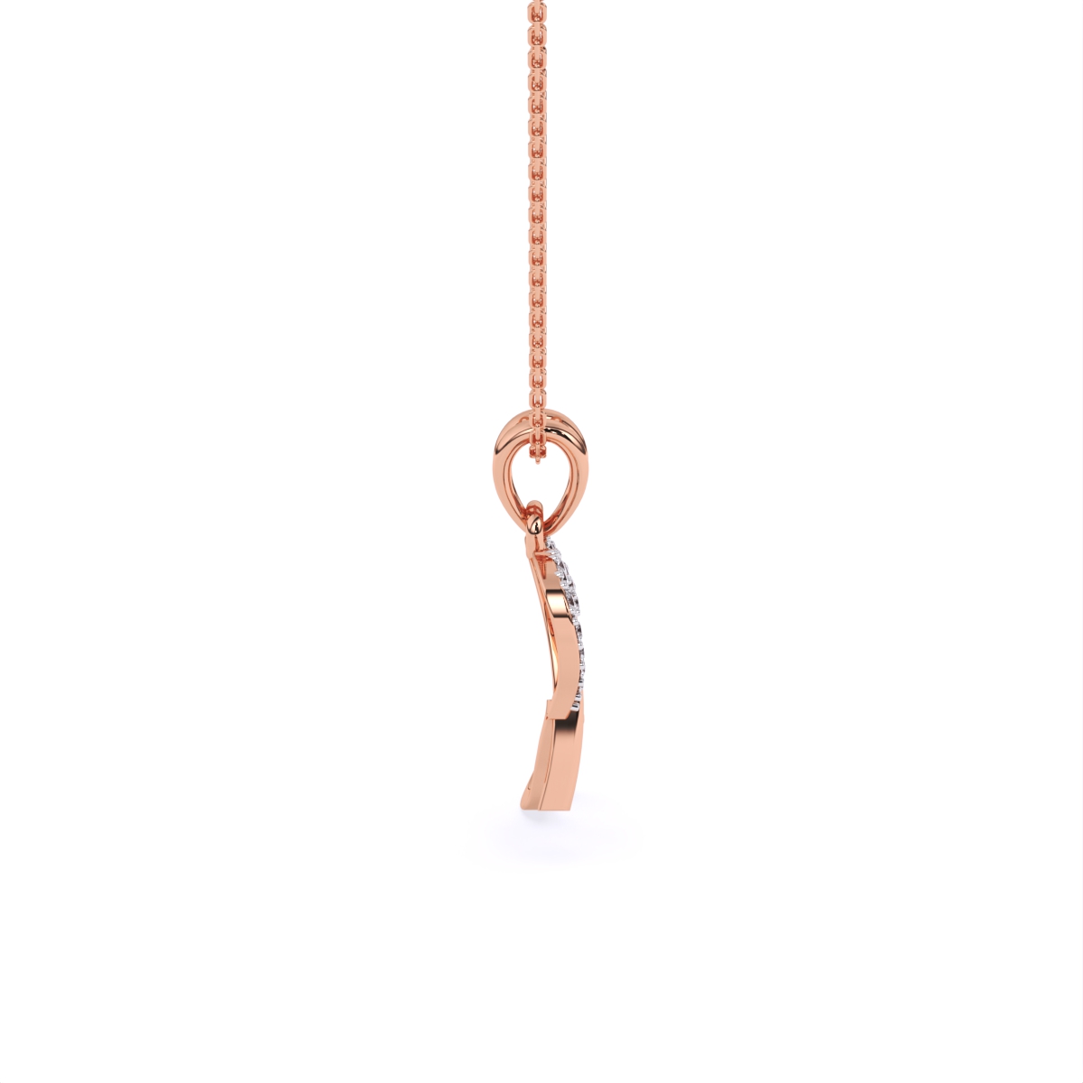 Elegant Heart-Shaped 'R' Pendant