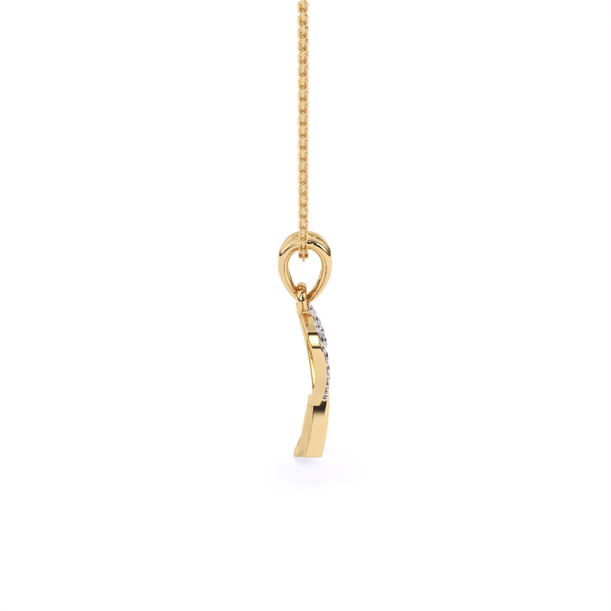 Elegant Heart-Shaped 'R' Pendant