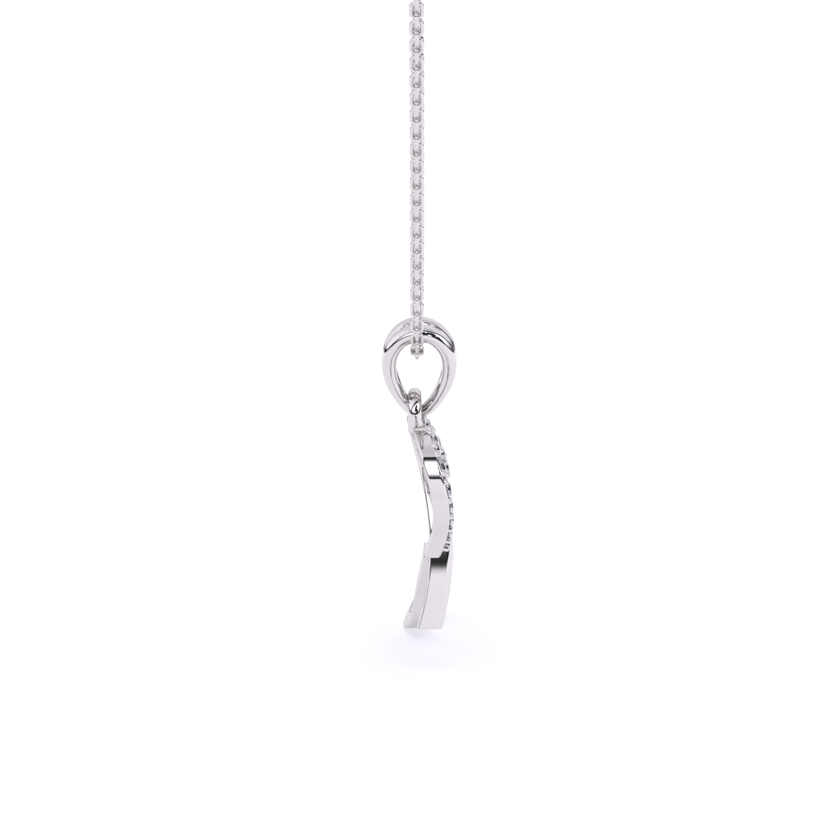 Elegant Heart-Shaped 'R' Pendant
