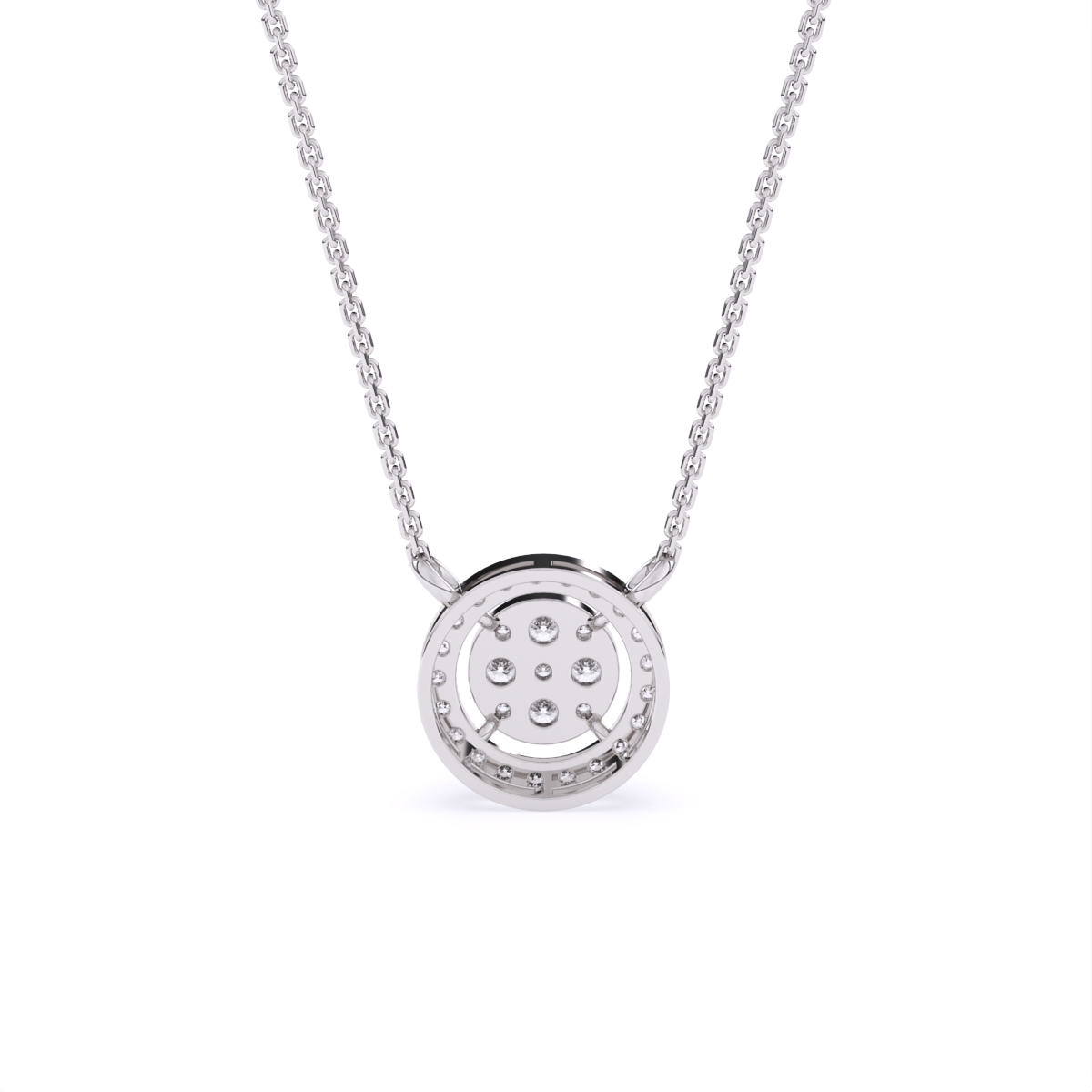 Stunning Circular Diamond Necklace