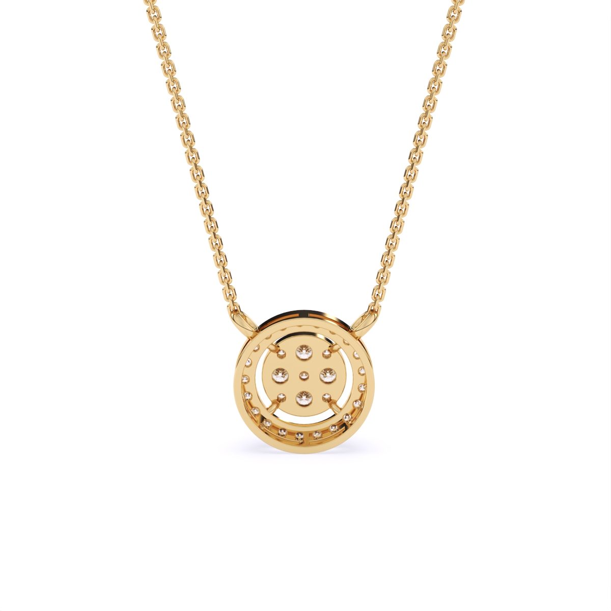 Stunning Circular Diamond Necklace
