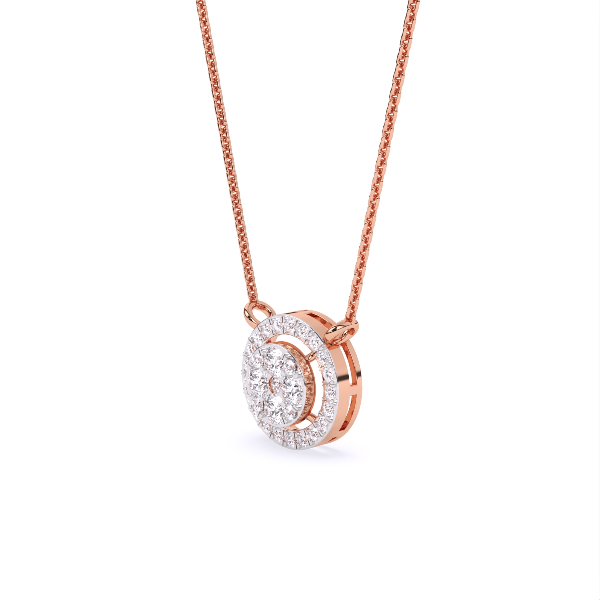 Stunning Circular Diamond Necklace